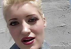 Kimberly Kane is a blonde hottie masturbating on the rooftop